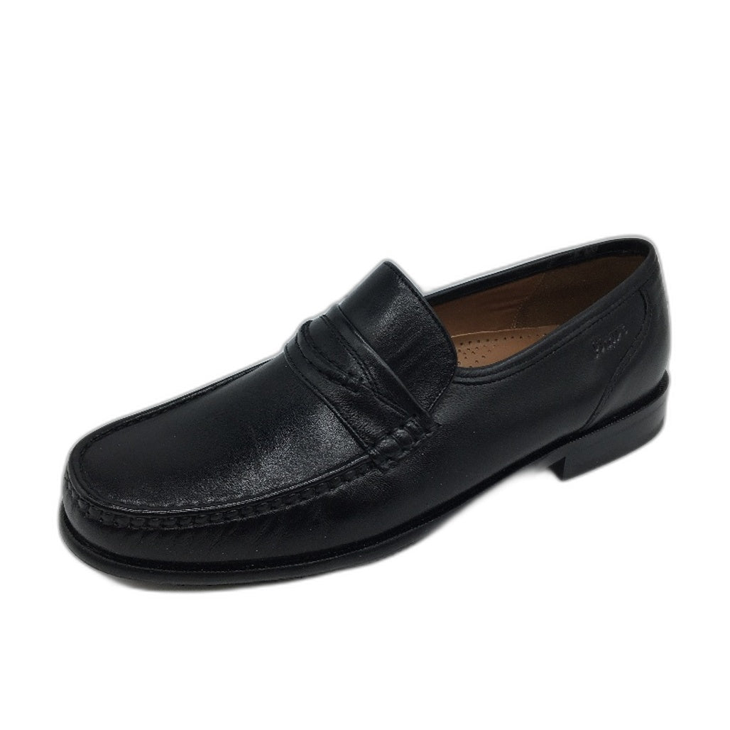 Sioux Germany Black Leather Como Mokassin Slip On Shoe Mens US 10.5 NEW