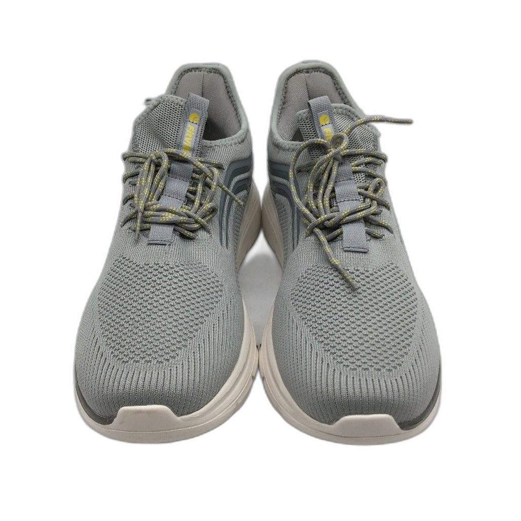 Fitville Grey Extra Wide Fit Trainers Slip On Laced Sneakers Mens US 12.5 NEW