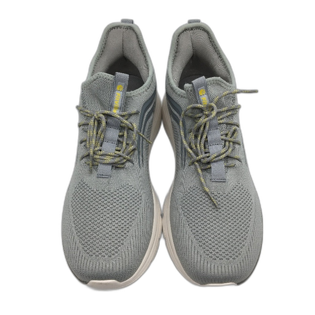 Fitville Grey Extra Wide Fit Trainers Slip On Laced Sneakers Mens US 12.5 NEW