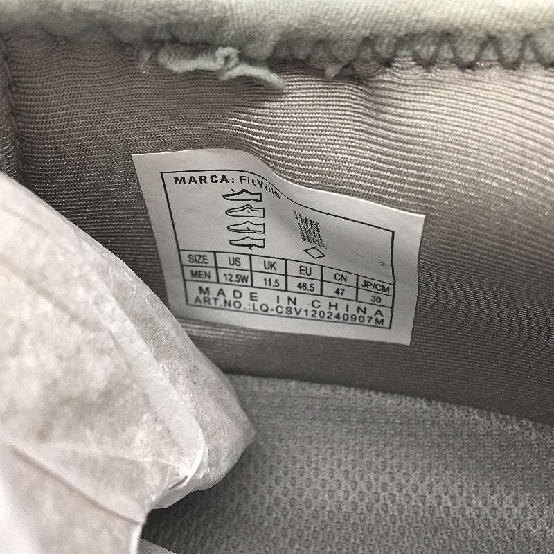 Fitville Grey Extra Wide Fit Trainers Slip On Laced Sneakers Mens US 12.5 NEW