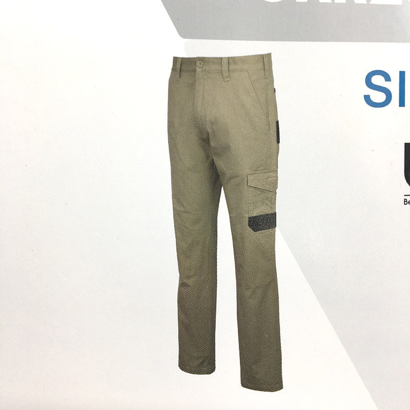 Workzone Khaki Cotton Work Stretch Utility Cargo Pants Mens Size L NEW