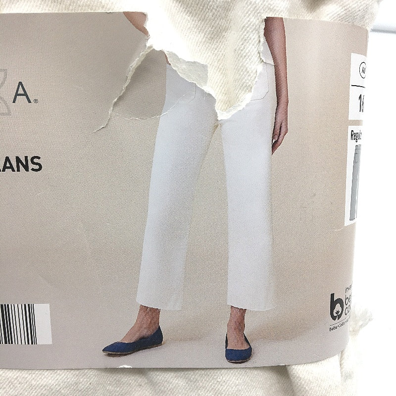 Serra Regular Fit Raw Hem 7/8 Length Whiite Denim Jeans Ladies Size 16 NEW