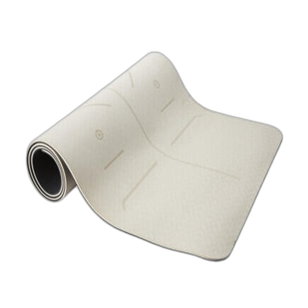 Crane Performance Grey Grippy TPE Yoga Mat With Carry Strap 180x70cm 4mm