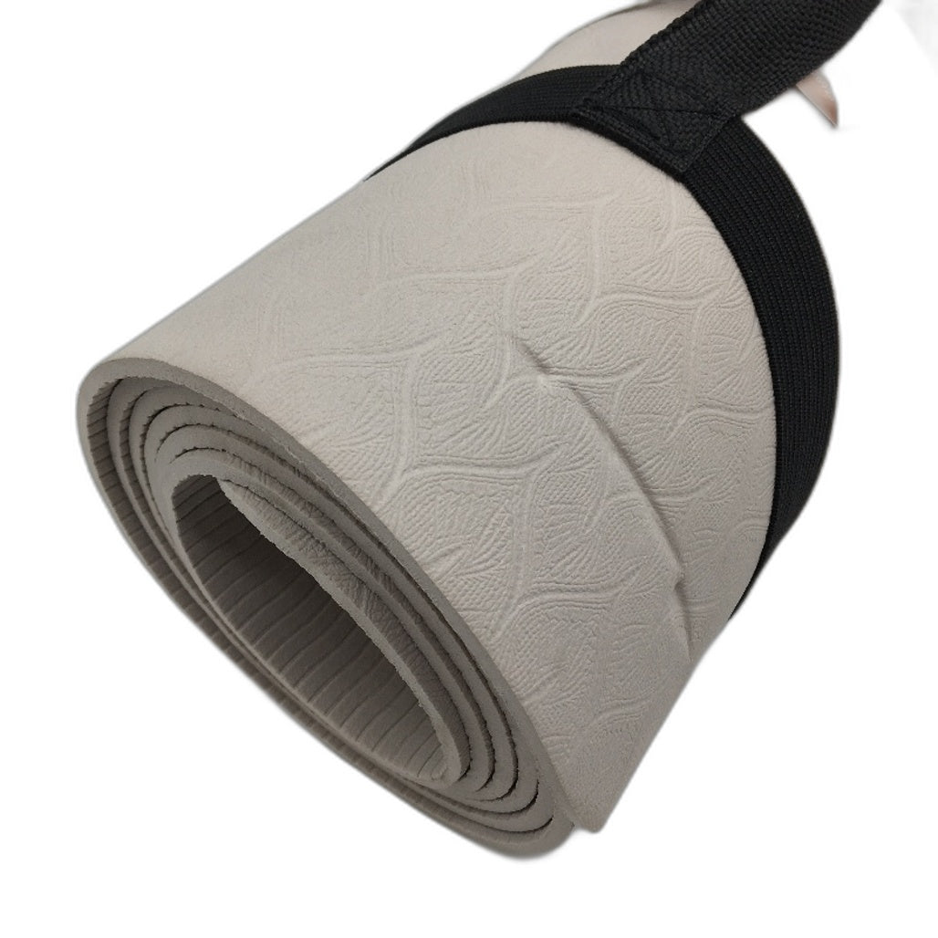 Crane Performance Grey Grippy TPE Yoga Mat With Carry Strap 180x70cm 4mm