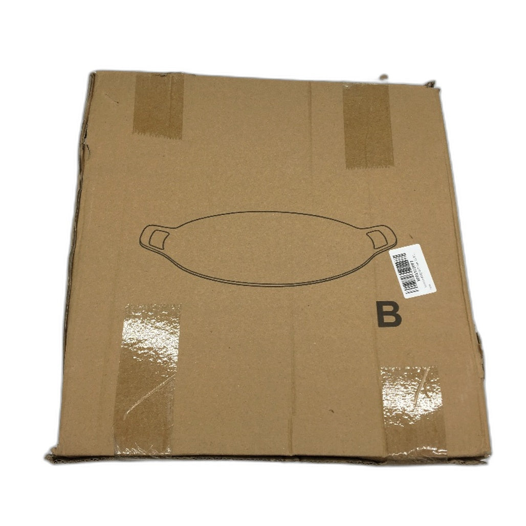 Korean BBQ Grill Pan 34cm Small Non-Stick Round Griddle Plate Wooden Handles