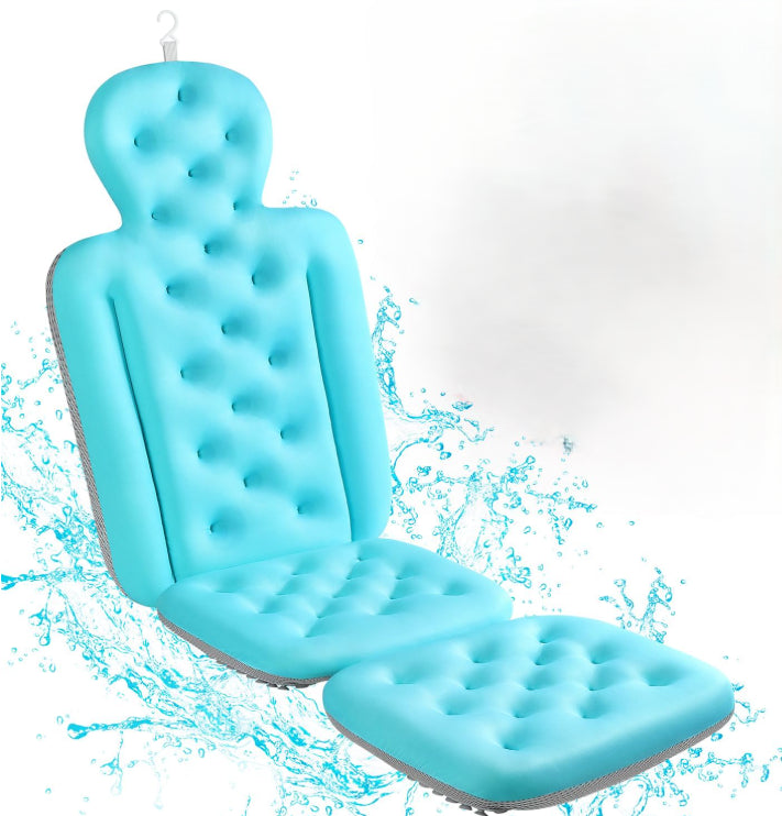 Full Body Bath Pillow For Bathtub Thick Foam Bead Cushion Seat With Headrest
