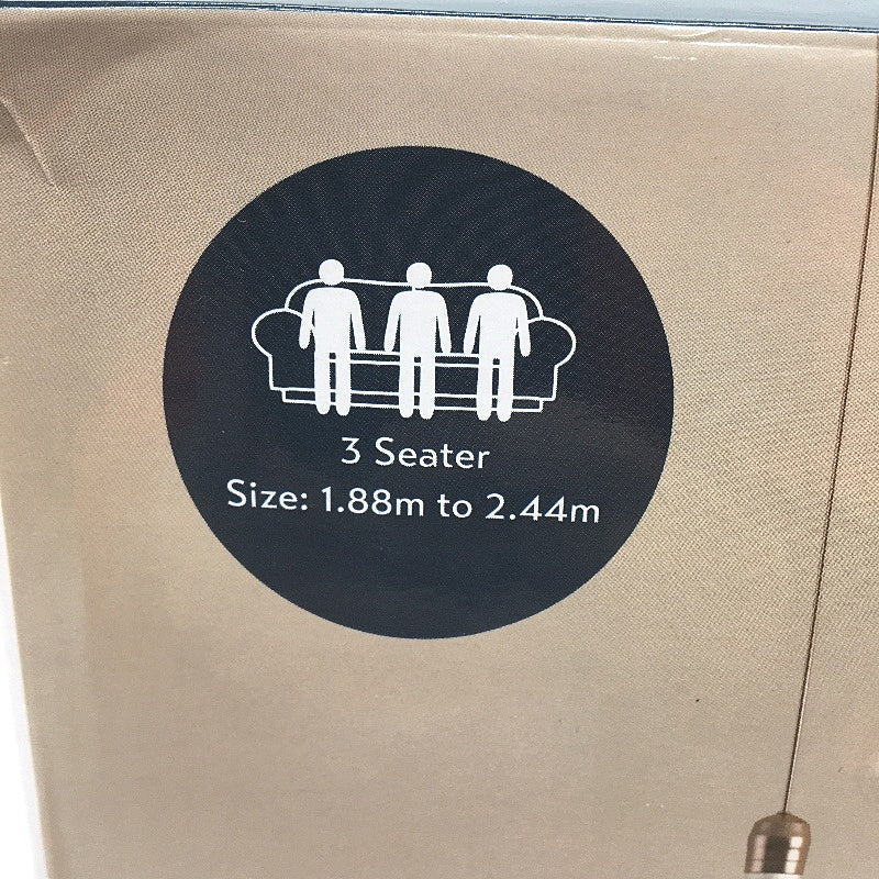 Kirkton House 3 Person Couch Stretchy Slipcover Navy Soft Lined Seat Cover