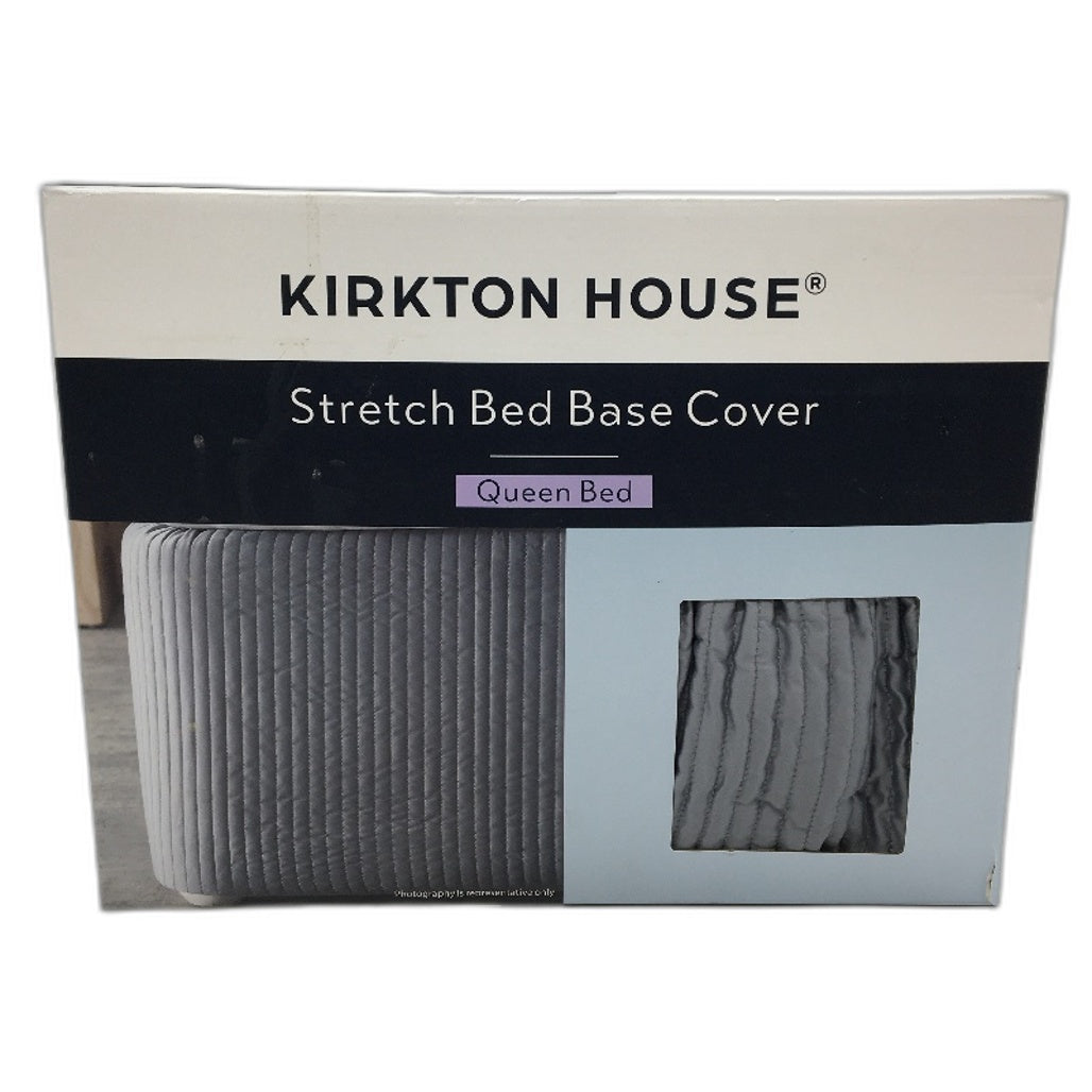 Kirkton House Silver Lined Stretchy Silky Bed Base Cover QUEEN