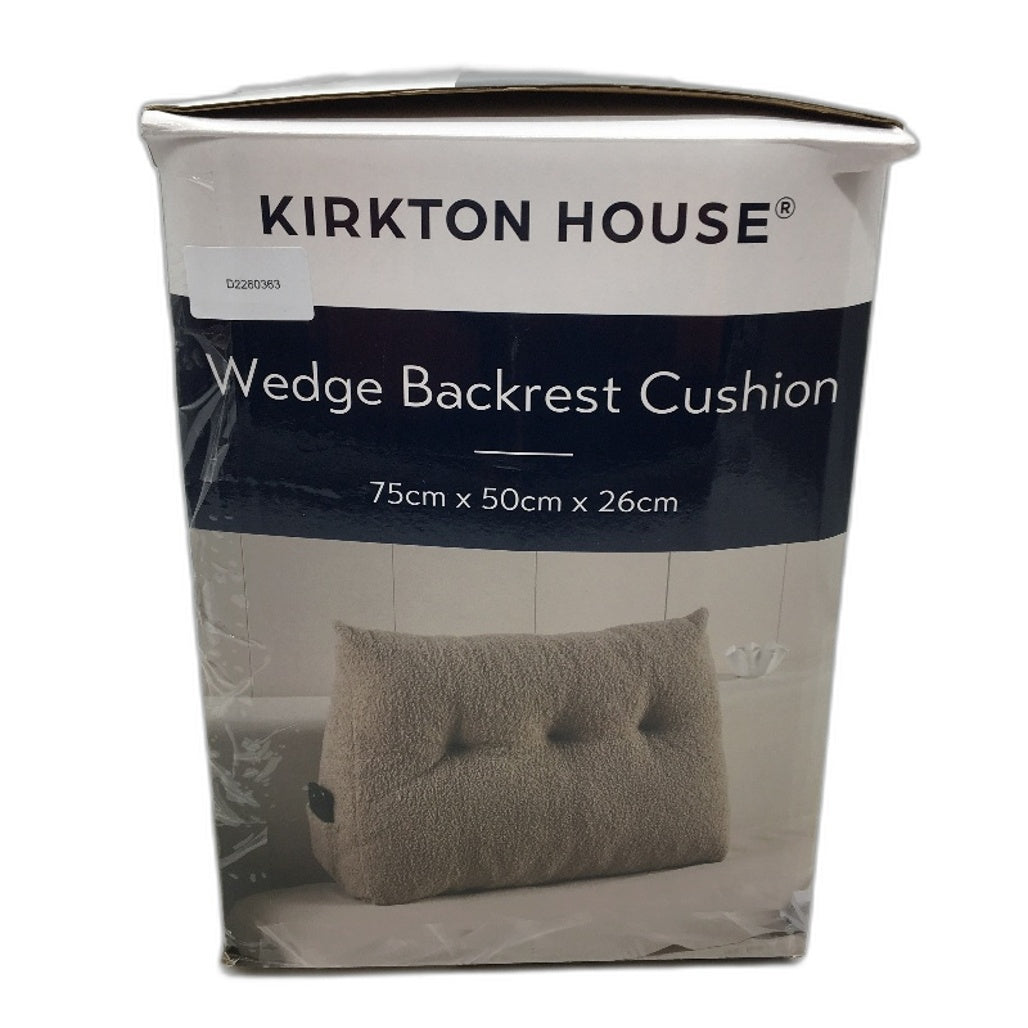 Kirkton House Fluffy Beige Wedge Backrest Cushion Firm Support Pillow
