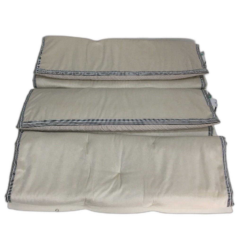 Kirkton House 3 Pack Velvet Linen-Look Beige Square Sofa Pad 70cm x 70cm