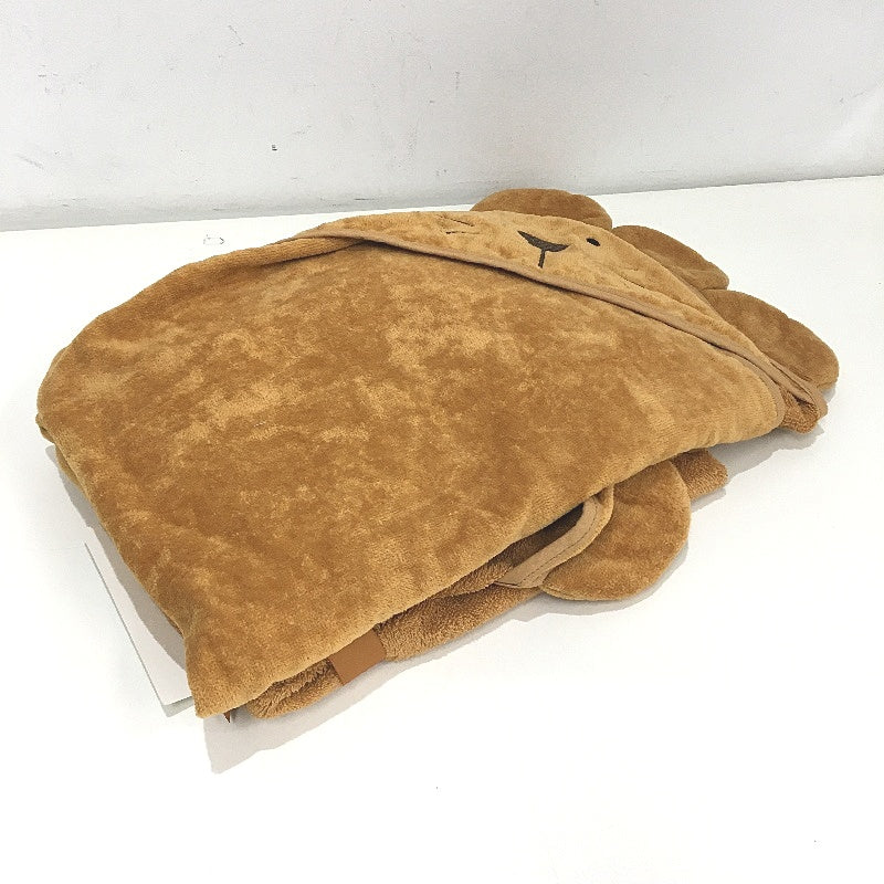 Kids By Kirkton House 2 Pack 100% Cotton Lion Soft Hooded Wrap Towels