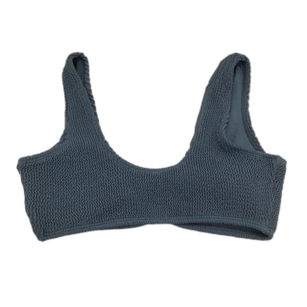 Myer Blue Padded Bikini Top Textured Swim Top Ladies Size 10