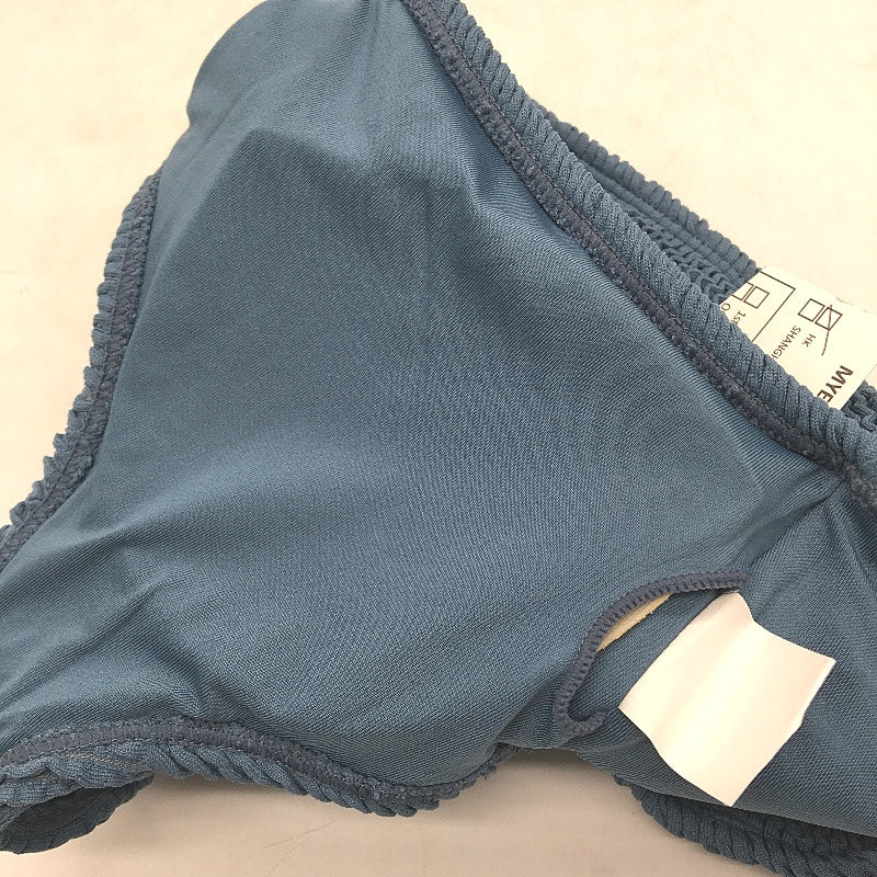 Myer Blue Padded Bikini Top Textured Swim Top Ladies Size 10