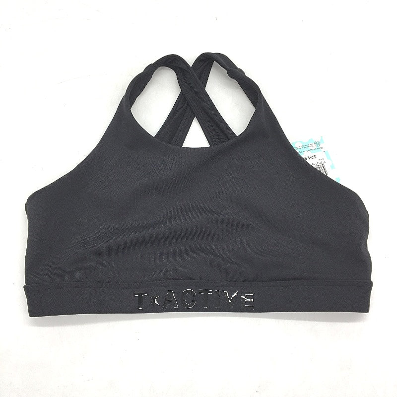 TILII Activewear Black Sports Bra Cross Back Fitness Top Ladies Size 10