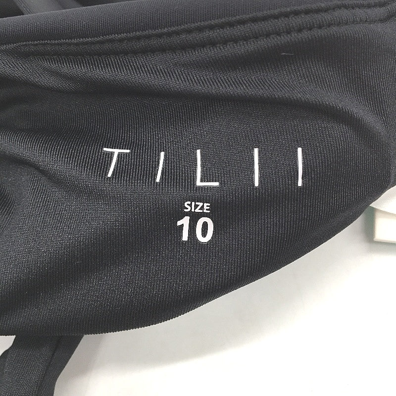 TILII Activewear Black Sports Bra Cross Back Fitness Top Ladies Size 10