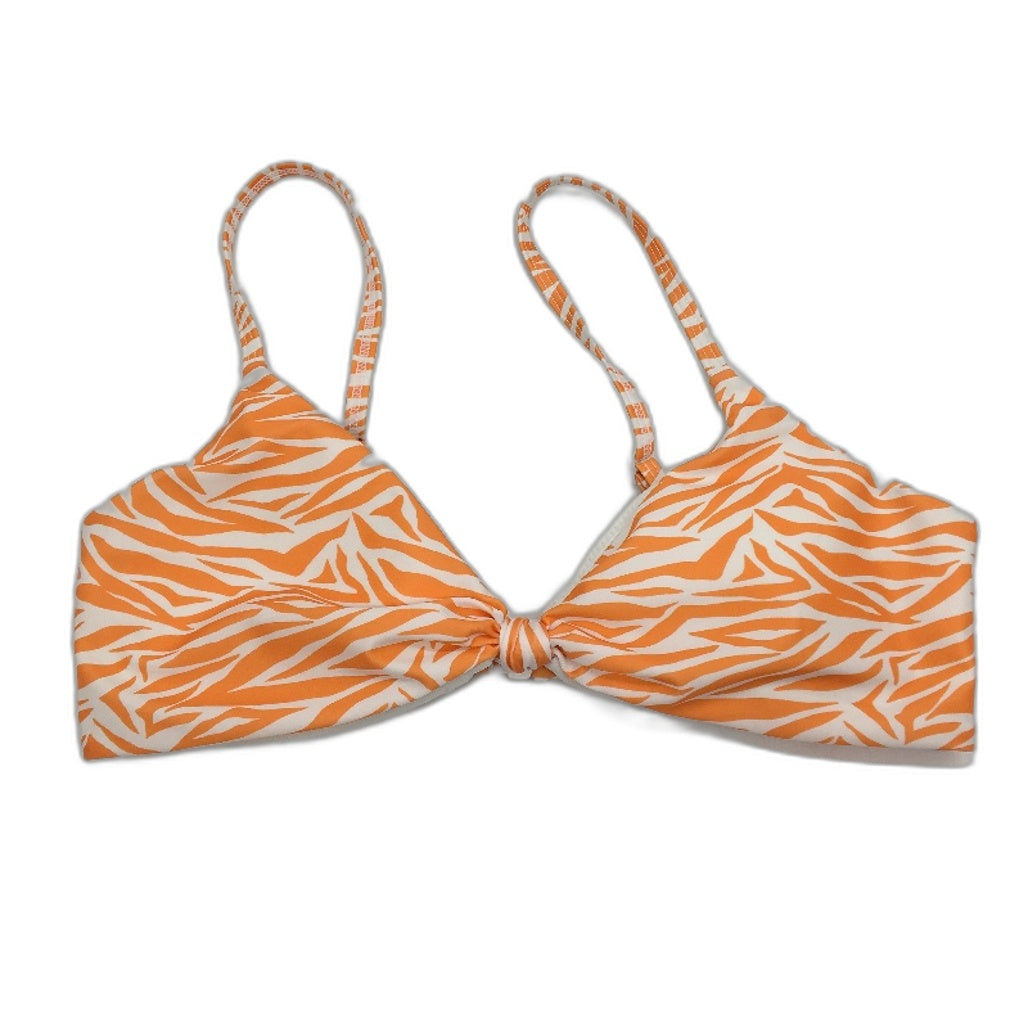 AllAboutEve Orange & White Padded Zebra Patterned Bikini Top Ladies Size 10