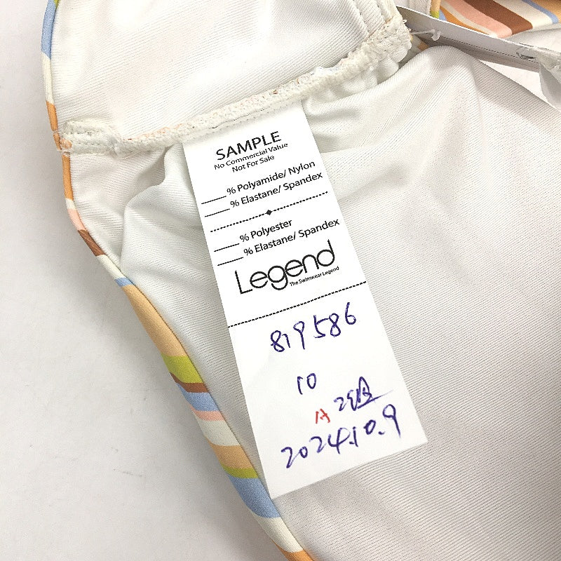 Myer Multicoloured Striped One-Shoulder Padded Bikini Top Ladies Size 10