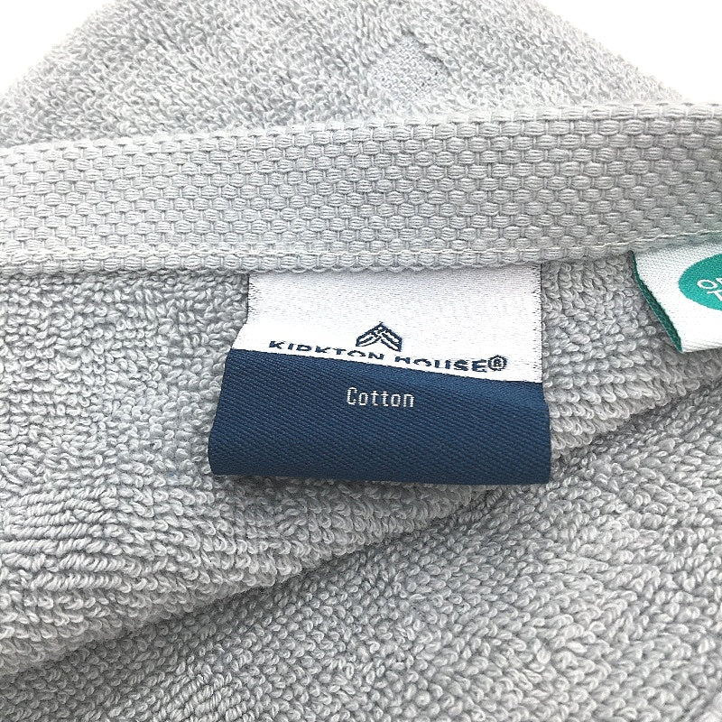 Kirkton House 10 Piece Grey & Blue Square Patterned Luxe Face Washers Pack NEW