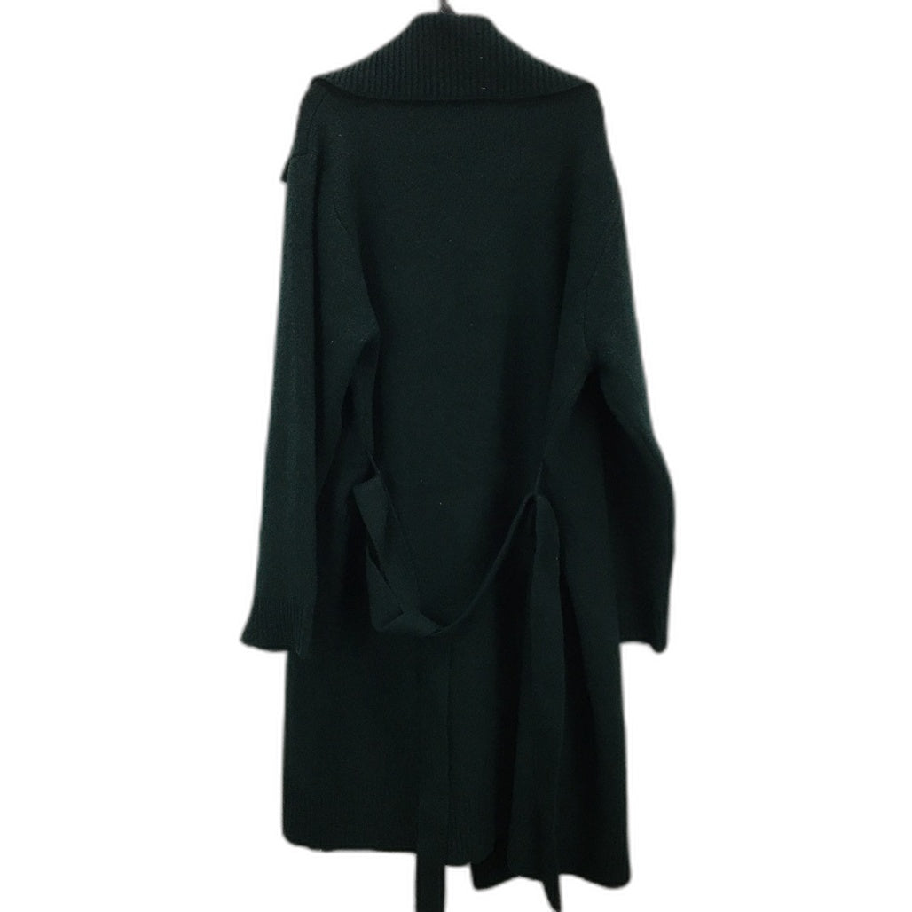 Just Jeans Forest Green Knitted Long Line Belted Jacket Ladies Size 18 NEW
