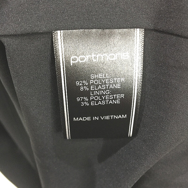 Portmans Curve Black Longline Double Breasted Belted Trench Coat Lds Sz 18 NEW