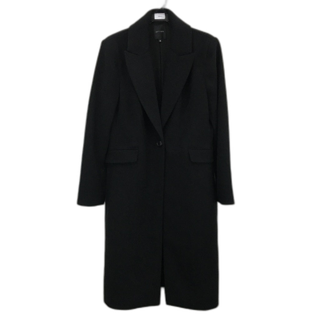 Portmans Black Soft Touch Longline Single Breasted Over Coat Lds Size 14 NEW