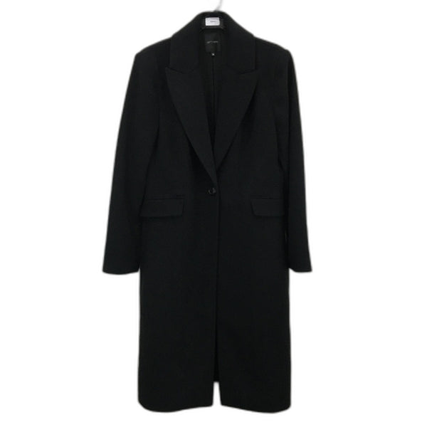Portmans Black Soft Touch Longline Single Breasted Over Coat Lds Size 14 NEW