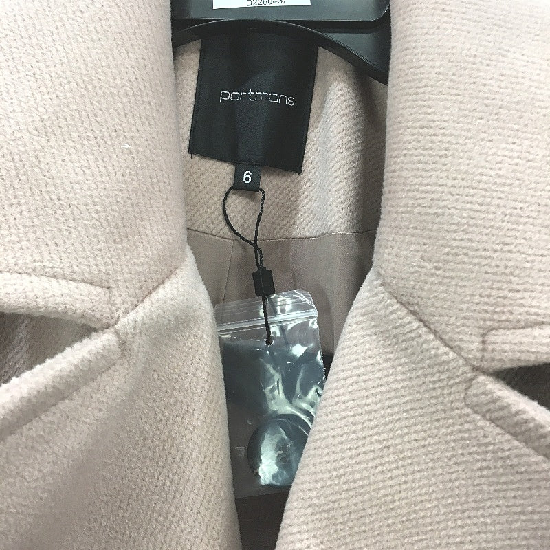 Portmans Winter Velvet Rose Button Up Belted Ella Wrap Coat Ladies Size 6 NEW