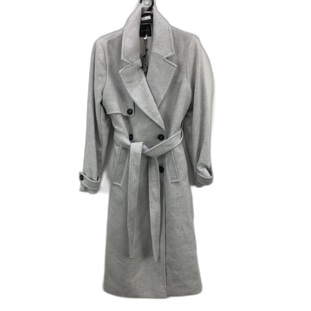 Portmans Light Grey Soft Touch Double Breasted Wool Blend Coat Ladies Sze 18 NEW