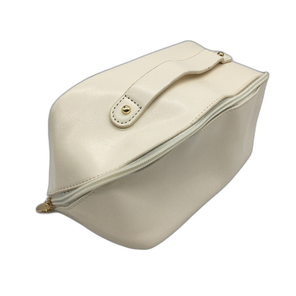 Large Capacity Cosmetic Makeup Storage Bag PU Waterproof Open Flat Prganizer