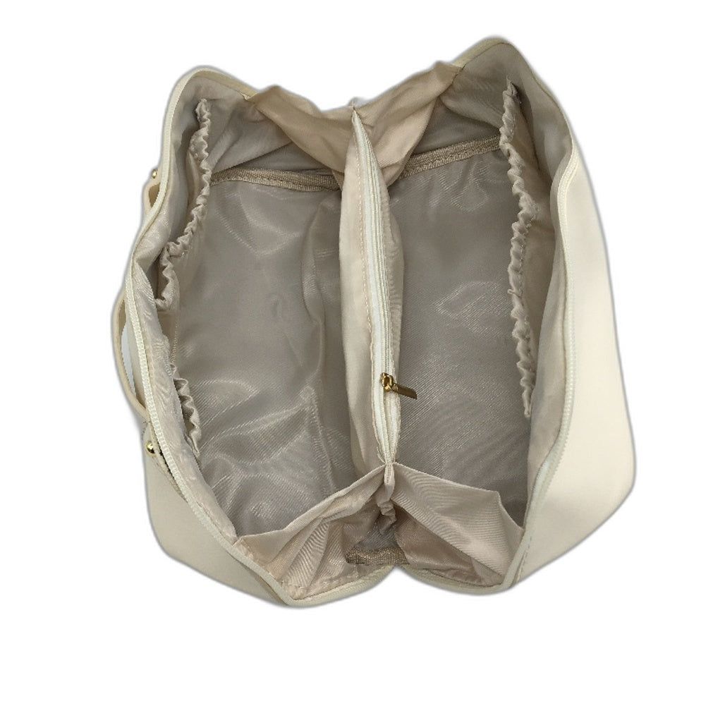 Large Capacity Cosmetic Makeup Storage Bag PU Waterproof Open Flat Prganizer