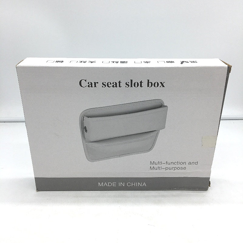 Car Seat Slot Box Gap Filler Organizer PU Side Pocket Phone Key Card Holder NEW