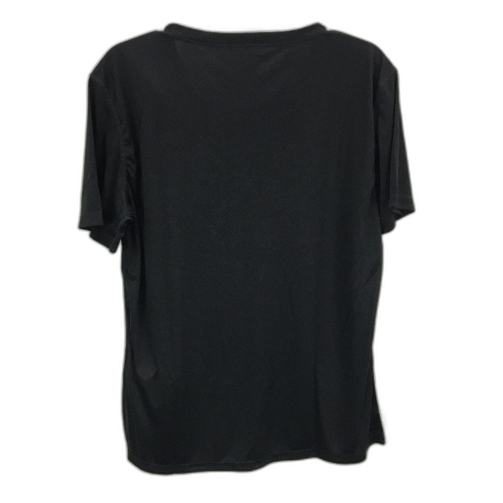 ATHLIO V Neck Short Sleeve UV Protection Quick Dry T Shirt Womens Size XL Black