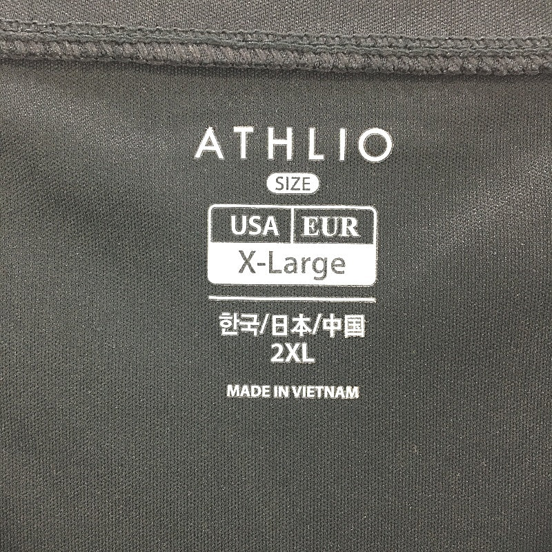 ATHLIO V Neck Short Sleeve UV Protection Quick Dry T Shirt Womens Size XL Black