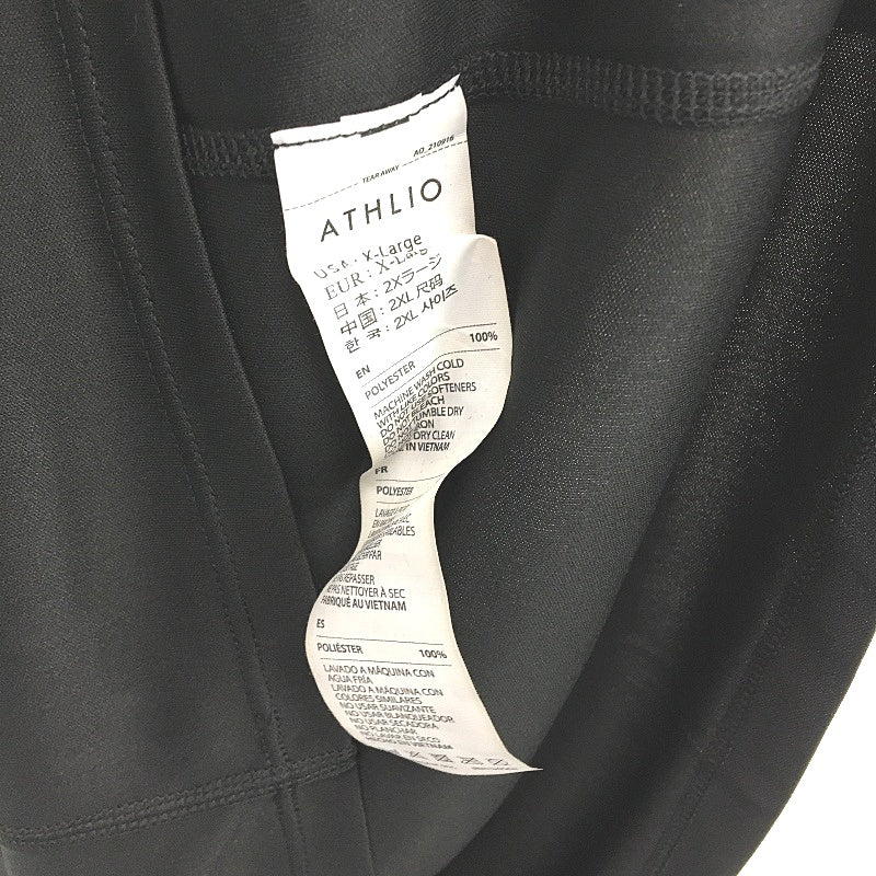 ATHLIO V Neck Short Sleeve UV Protection Quick Dry T Shirt Womens Size XL Black