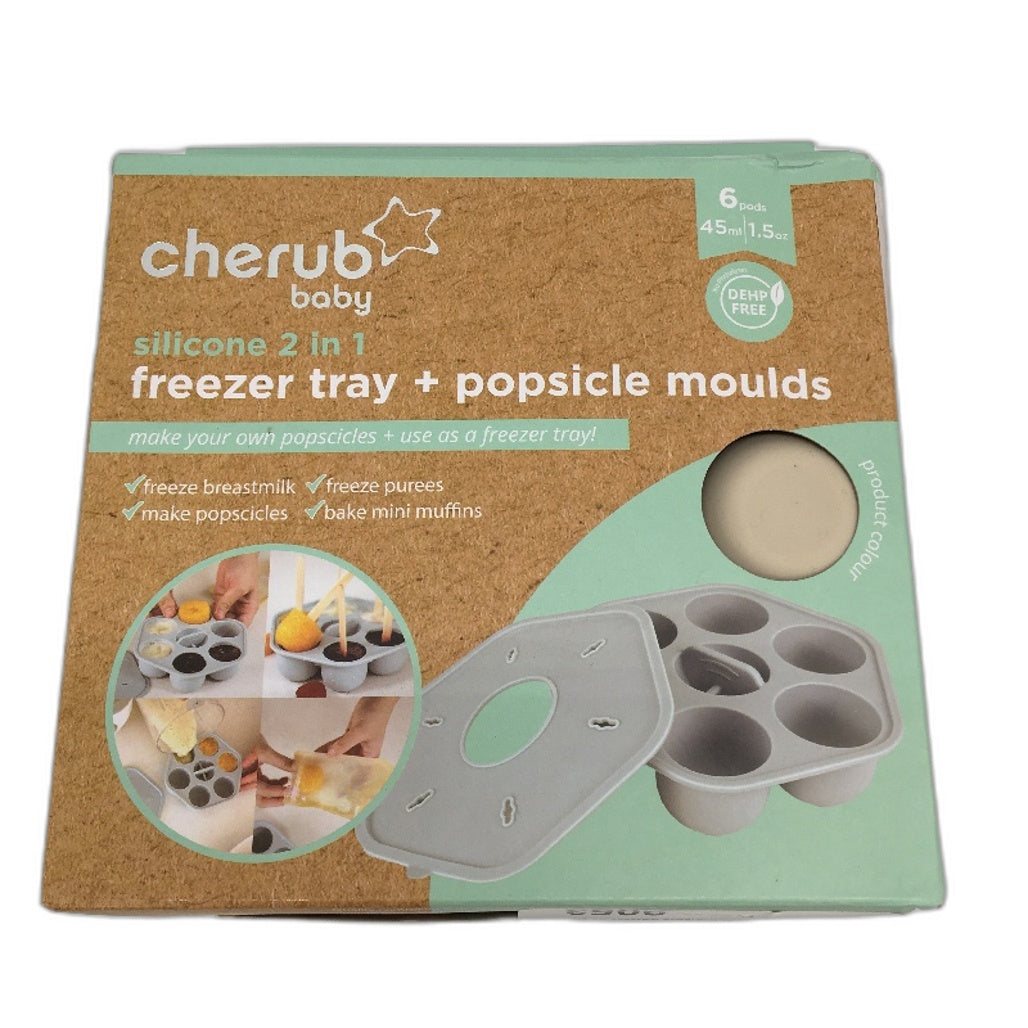 Cherub Baby Silicone Food Breast Milk Freezer Tray Ice Cream MLoddiiaker NEW
