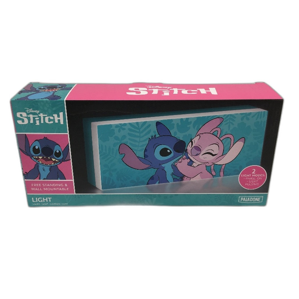 2 Pack Disney Stitch and Angel Free Standing & Mountable 30cm Wide Light NEW