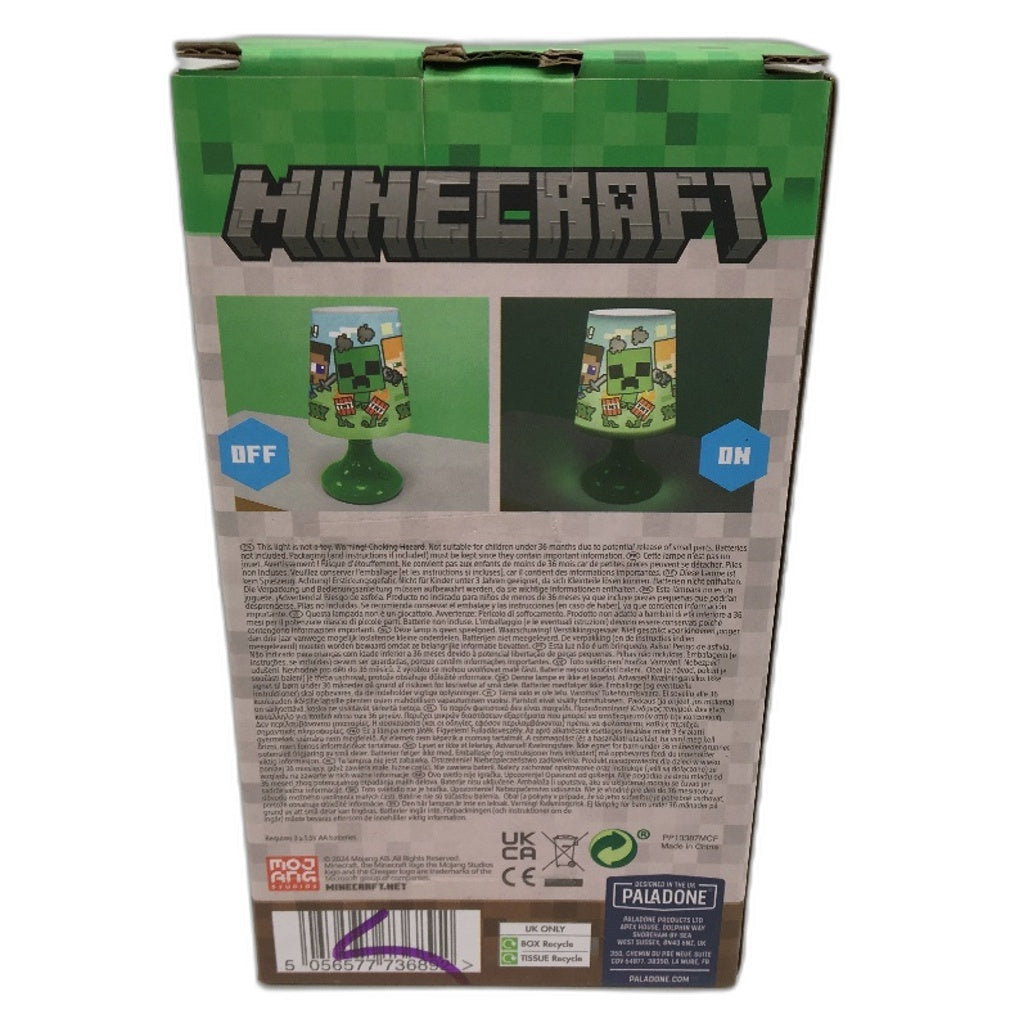 3 Pack Paladone Minecraft Desktop and Wall Mounted Home Decor Lights NEW