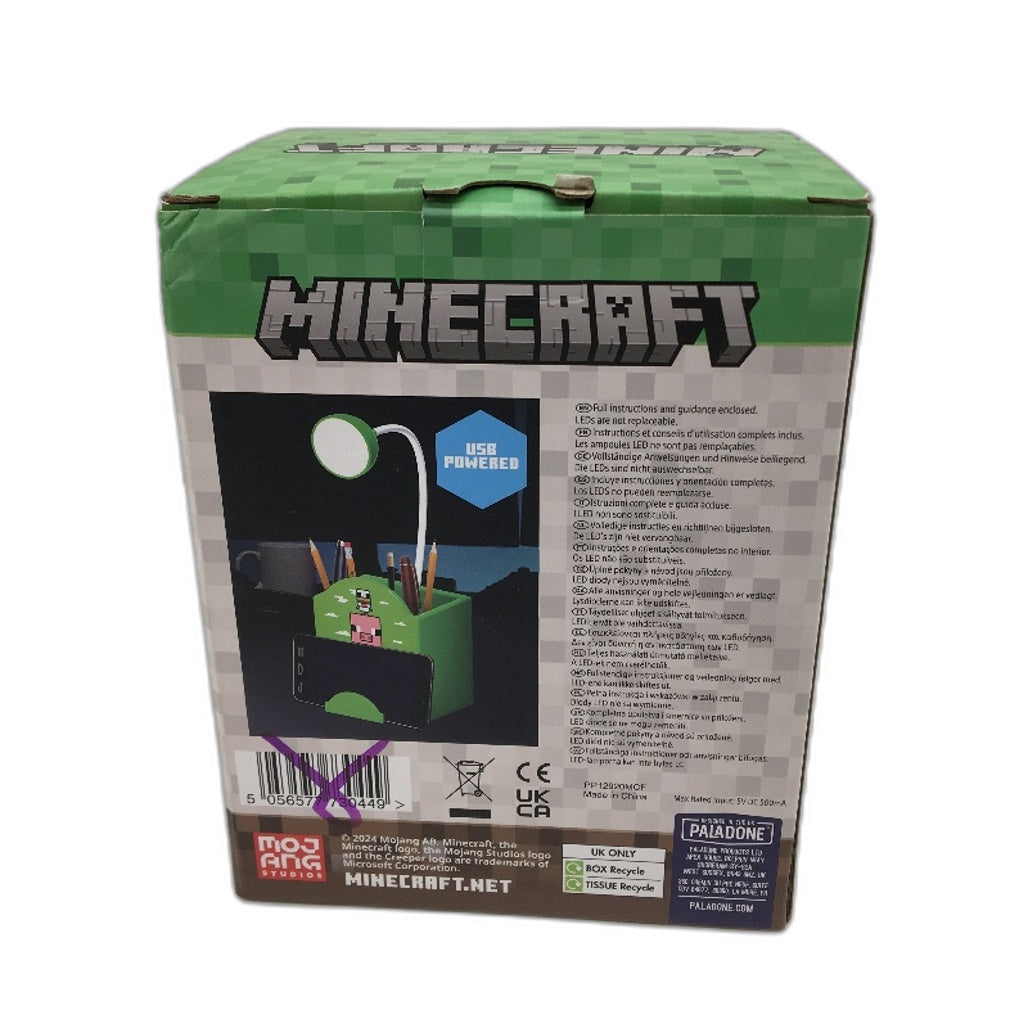 3 Pack Paladone Minecraft Creeper, Torch Light and Pen Holder Nightlight NEW