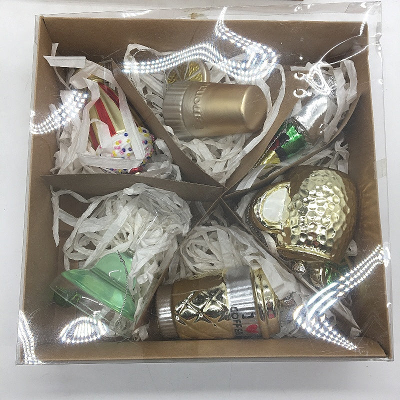 2 Pack 12 Piece Assorted Drink and Ocean Theme Christmas Tree Ornaments NEW