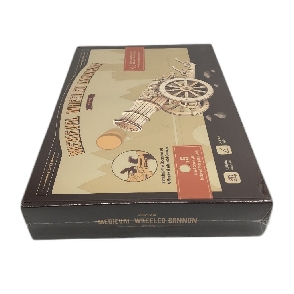 Verve 158 Piece Medieval Wheeled Cannon 3D Wooden Puzzle Ages 14+ NEW