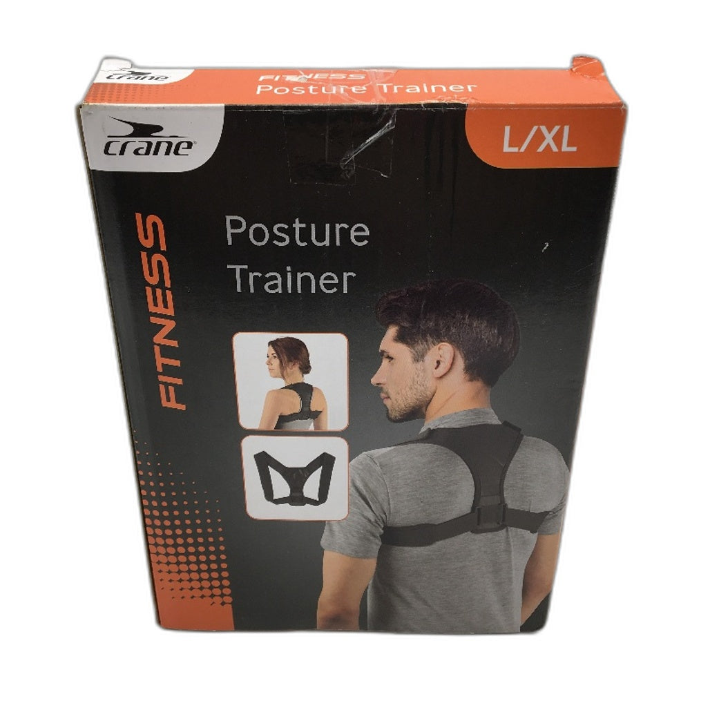 Crane Fitness Black Posture Trainer with Adjustable Straps Size L/XL NEW