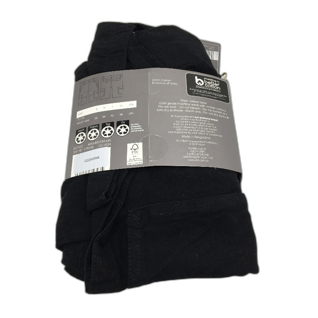 Westbay Black Classic Cotton Cargo Button Zip-Up Shorts Mens Size Medium NEW