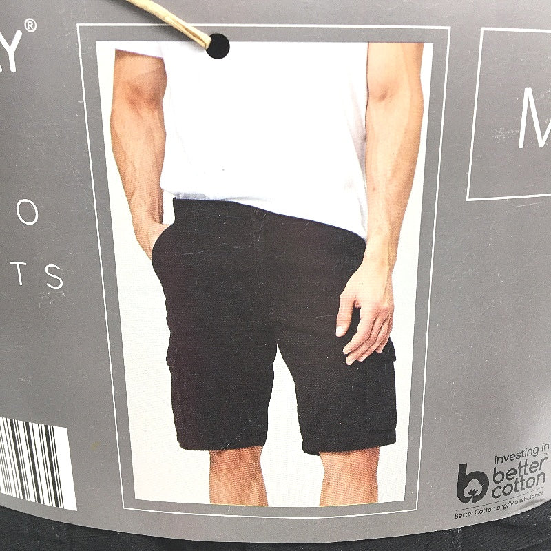 Westbay Black Classic Cotton Cargo Button Zip-Up Shorts Mens Size Medium NEW