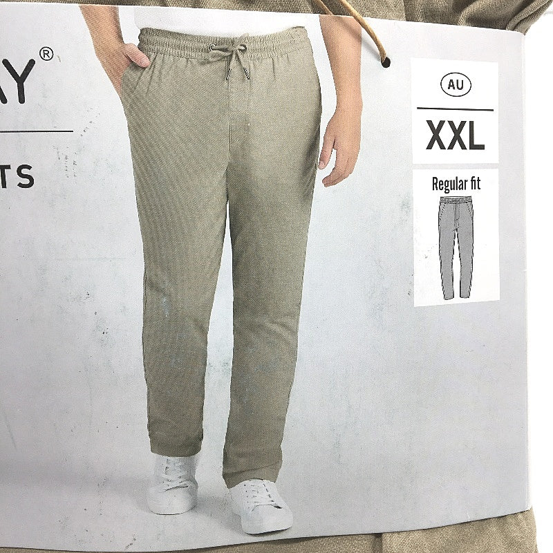 Westbay Khaki Regular Fit Elastic Waist Casual Pants Mens Size XXL NEW