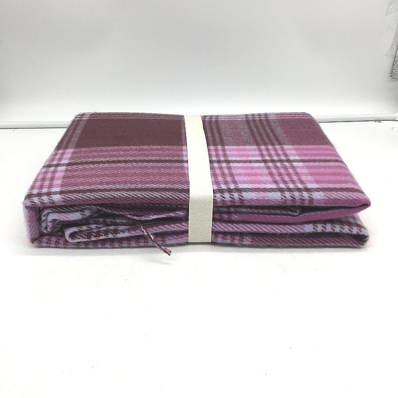Kirkton House Burgundy Purple Fringed Super Soft Throw Blanket NEW