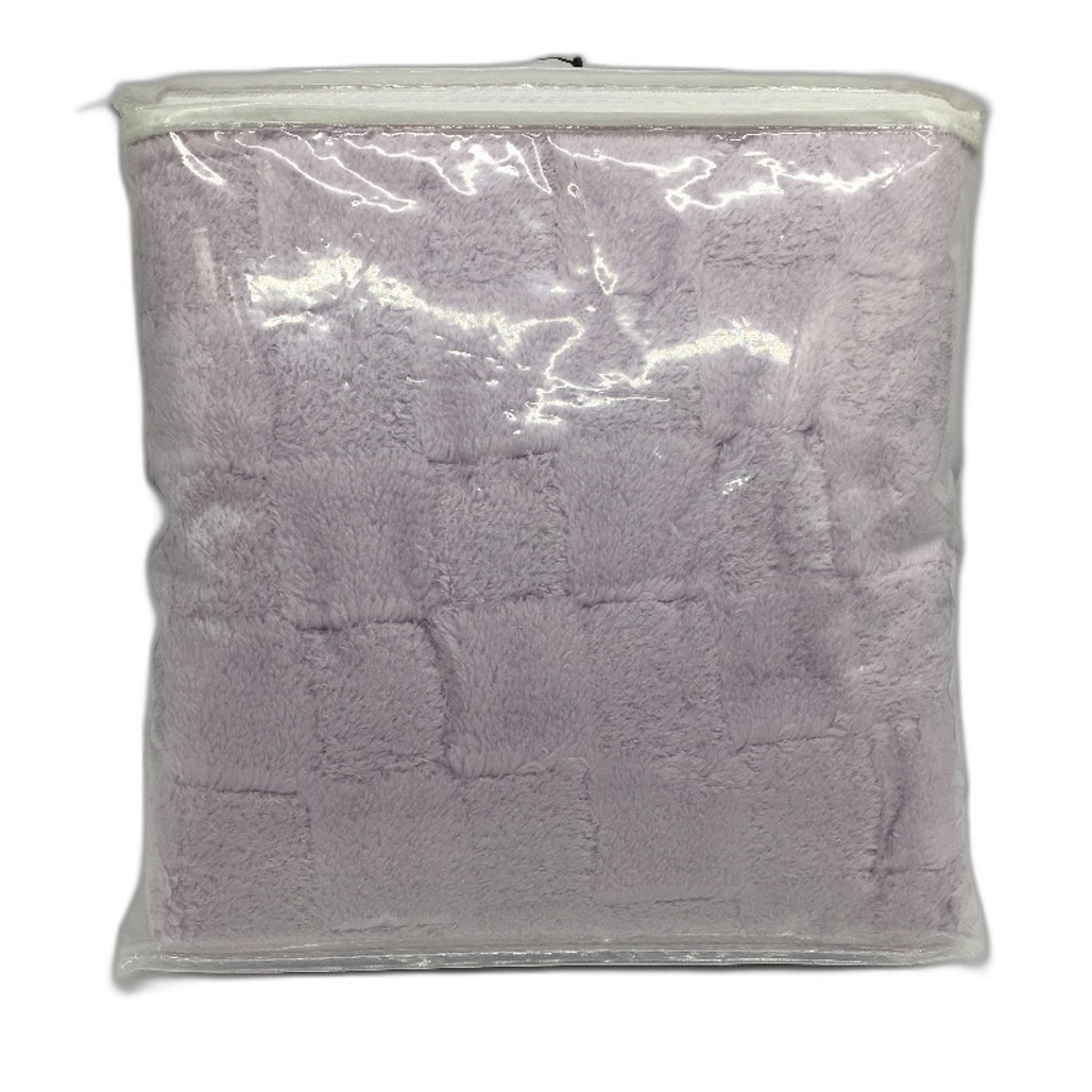 Home Decor Soft Lilac Light Purple Check Textured Throw Blanket 1.27x1.52m NEW