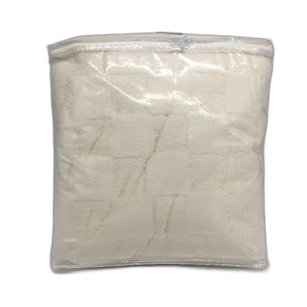 Set of 2 Home Decor Soft Off White Check Textured Throw Blanket 1.27x1.52m NEW