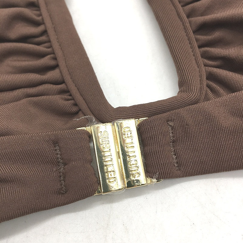 Subtitled 'Laice Cain' Brown Wire Halter Tie Bikini Top Ladies Size XL