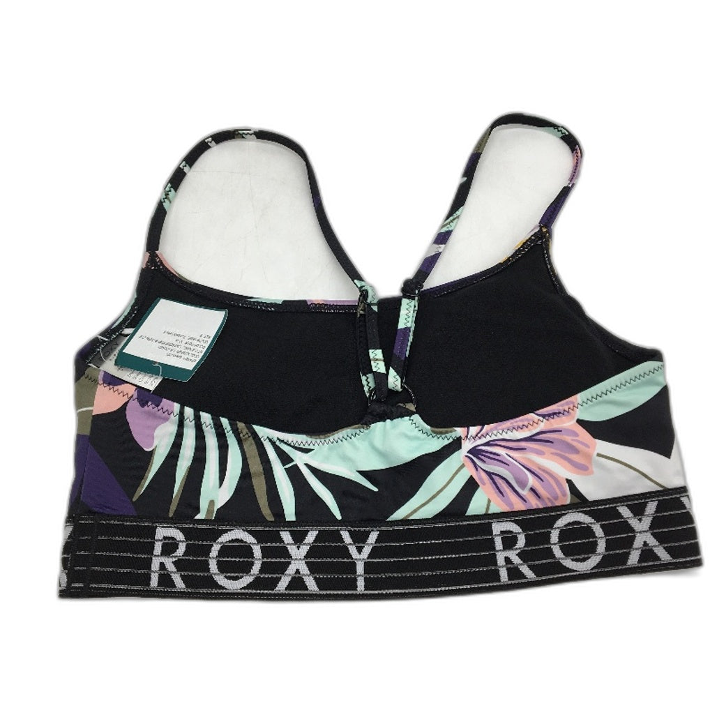 Roxy Floral Patterned Multicoloured Swim Sports Top Ladies Size Small
