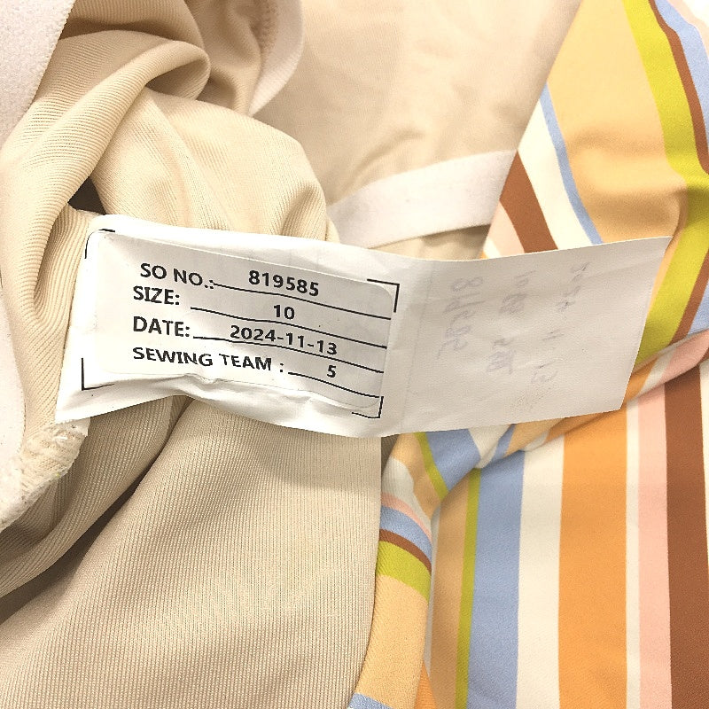 Myer Multicoloured Striped Padded One-Shoulder One Piece Swimsuit Ladies Size 10